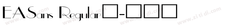 EASans Regular◆字体转换
